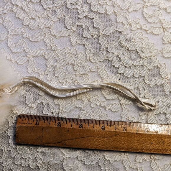 VINTAGE HAND MUFF | White Rabbit Fur Child Size - Picture 8 of 9